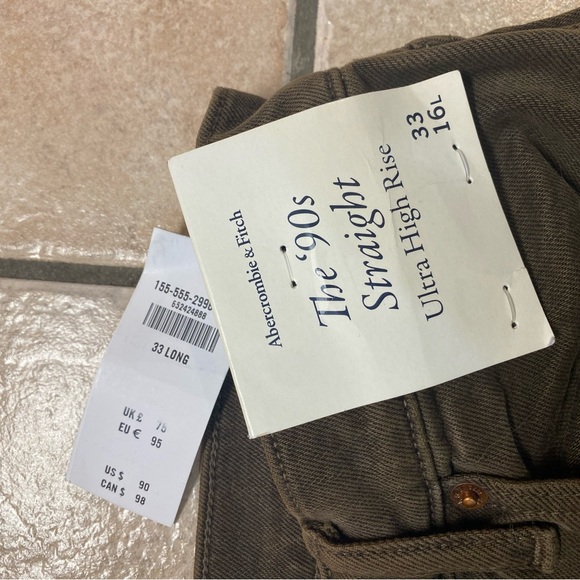 Brown Ambercrombie Jeans 33-Long - Picture 4 of 5